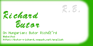 richard butor business card